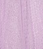 Color:Lilac/Silver - Image 4 - Strapless Glitter Tulle Bow Front Ball Gown