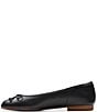 Color:Black - Image 4 - Signature Fawna Lily Leather Bow Ballet Flats