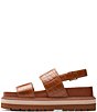 Color:Tan Interest - Image 4 - Signature Orianna Glide Crocodile Embossed Platform Sandals