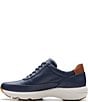 Color:Navy Leather - Image 4 - Signature Tivoli Side Zip Lace-Up Sneakers