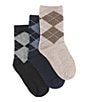 Color:Assorted - Image 1 - Boys 3-Pack Mini Argyle Dress Socks