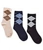 Color:Assorted - Image 2 - Boys 3-Pack Mini Argyle Dress Socks
