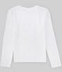 Color:White - Image 2 - Big Boys 8-20 Long Sleeve Knit Crew Neck T-Shirt