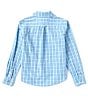 Color:Blue - Image 2 - Big Boys 8-20 Long Sleeve Plaid Sport Shirt