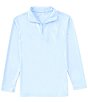 Color:Blue - Image 1 - Big Boys 8-20 Long Sleeve Solid Synthetic 1/4 Zip Pullover
