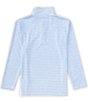 Color:Vista Blue - Image 2 - Big Boys 8-20 Long Sleeve Synthetic Stripe 1/4 Zip Pullover