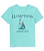 Color:Green - Image 1 - Big Boys 8-20 Short Sleeve Hamptons Screen Print Graphic T-Shirt
