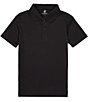 Color:Black - Image 1 - Big Boys 8-20 Short Sleeve Pique Polo Shirt