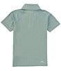 Color:Green - Image 2 - Kinetic Big Boys 8-20 Short Sleeve Marled Performance Polo Shirt