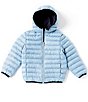 Color:Ashley Blue - Image 1 - Little Boys 2T-7 Long Sleeve Channeled Puffer Ski Jacket