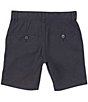 Color:Navy - Image 2 - Little Boys 2T-7 Flat-Front Stretch Twill Shorts