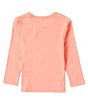 Color:Salmon - Image 2 - Little Boys 2T-7 Long Sleeve Knit Crew Neck T-Shirt