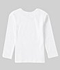 Color:White - Image 2 - Little Boys 2T-7 Long Sleeve Knit Crew Neck T-Shirt