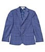 Color:Blue - Image 1 - Little Boys 2T-7 Long Sleeve Window Pane Dress Jacket