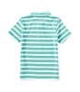 Color:Green - Image 2 - Little Boys 2T-7 Short Sleeve Jersey Striped Polo Shirt