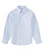 Color:Blue - Image 1 - Little Boys 2T-7 Long Sleeve Stretch Oxford Packaged Dress Shirt