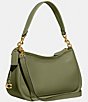 Color:Moss - Image 2 - Cary Pebble Leather Crossbody Shoulder Bag