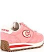 Color:Bubblegum/Sport Red - Image 2 - CR965 Runner Signature Logo Retro Sneakers