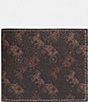 Color:Truffle - Image 1 - Double Billfold With Horse And Carriage Print Wallet