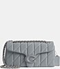 Color:Grey Blue - Image 1 - Quilted Leather Covered C Tabby 26 Shoulder Bag