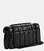 Color:Black - Image 4 - Quilted Solid Black Leather Tabby 26 Shoulder Crossbody Bag