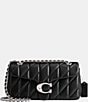 Color:Black/Silver - Image 1 - Quilted Leather Tabby 26 Silver Hardware Shoulder Crossbody Bag