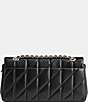 Color:Black/Silver - Image 2 - Quilted Leather Tabby 26 Silver Hardware Shoulder Crossbody Bag