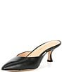 Color:Black - Image 4 - Runway Leather Point-Toe Mules