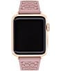 Color:Pink - Image 1 - Women's Signature Rose Gold Buckle Pink 38/40mm Bands for Apple Watch®