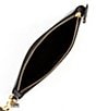 Color:Black - Image 3 - Small Polished Pebble Leather Wristlet