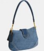 Color:Denim Multi - Image 2 - Soho In Upcycled Repurposed Denim Shoulder Bag