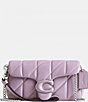 Color:Soft Purple - Image 1 - Tabby Quilted Wristlet Crossbody Silver Hardware Bag