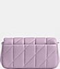 Color:Soft Purple - Image 2 - Tabby Quilted Wristlet Crossbody Silver Hardware Bag