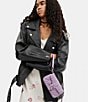 Color:Soft Purple - Image 5 - Tabby Quilted Wristlet Crossbody Silver Hardware Bag