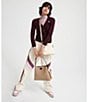 Color:Chalk Multi/Brass - Image 6 - Willow Colorblock Leather Shoulder Bag