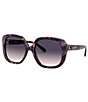 Color:Lavender Marble - Image 1 - Women's 0HC8292 56mm Gradient Square Sunglasses