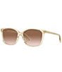 Color:Transparent Brown - Image 1 - Women's 0HC8361U 57mm Gradient Square Sunglasses