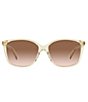 Color:Transparent Brown - Image 2 - Women's 0HC8361U 57mm Gradient Square Sunglasses