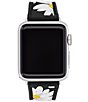 Color:Black - Image 1 - Women's 38/40/41mm Daisy Silicone Strap for Apple Watch