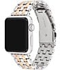 Color:Two Tone - Image 2 - Women's 38/40/41mm Silver Pink Gold Stainless Steel Bracelet Strap for Apple Watch