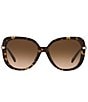 Color:Dark Tortoise - Image 2 - Women's Hc8320 Bonnie Cash 55mm Square Sunglasses