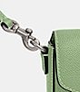 Color:Pale Pistachio - Image 5 - Wyn Crossgrain Leather Silver Hardware Crossbody Bag