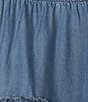Color:Medium Indigo - Image 5 - Mid Rise Tiered Smocked Mini Skirt