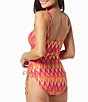 Color:Multi - Image 3 - Pandora Zig Zag Foil Bandeau Shaping One Piece Swimsuit
