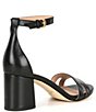 Color:Black - Image 2 - Adelaine Leather Ankle Strap Sandals