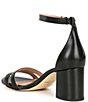 Color:Black - Image 3 - Adelaine Leather Ankle Strap Sandals