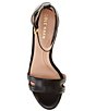 Color:Black - Image 5 - Adelaine Leather Ankle Strap Sandals