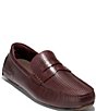 Color:Bloodstone/Truffle - Image 1 - Men's Grand Leather Laser Cut Penny Drivers