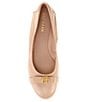 Color:Blush - Image 5 - Tova Bow Leather Ballet Flats
