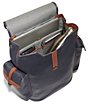 Color:Navy Blaze - Image 3 - Triboro Leather Rucksack Backpack